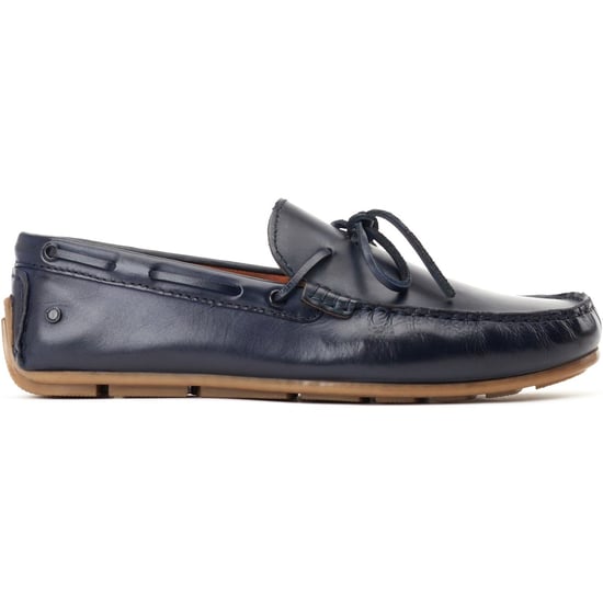 Base London Brooks Leren Heren Navy Standaard Instappers - Image 5