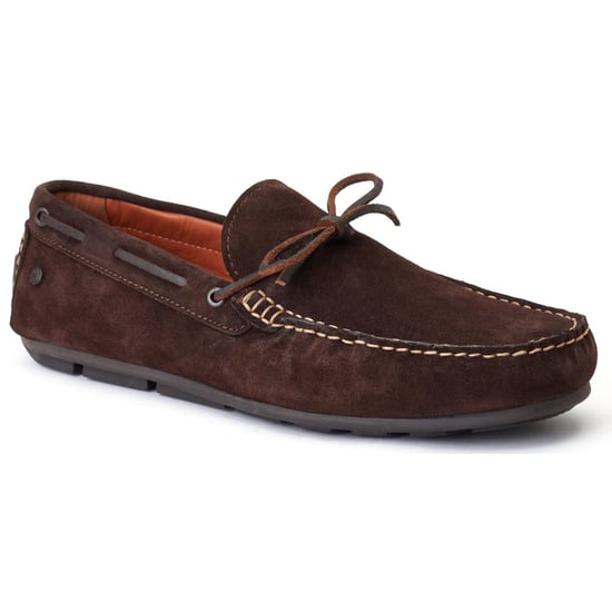 Base London Brooks Leren Herenschoenen in Gebrande Bruin Standaard Instappers - Image 1