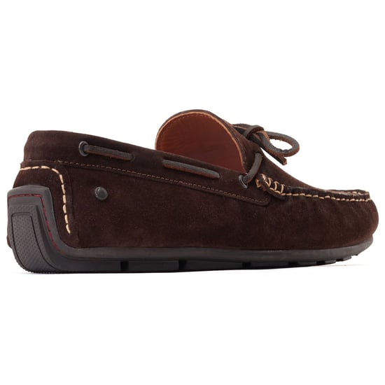 Base London Brooks Leren Herenschoenen in Gebrande Bruin Standaard Instappers - Image 2
