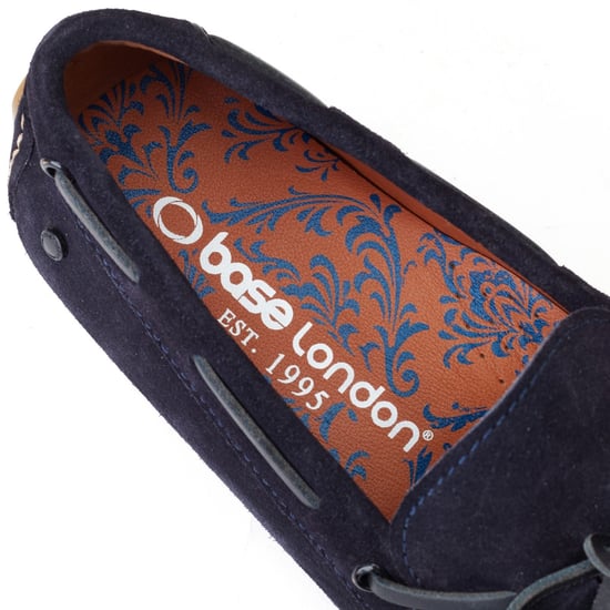 Base London Brooks Leren Heren Navy Standaard Instappers - Image 6