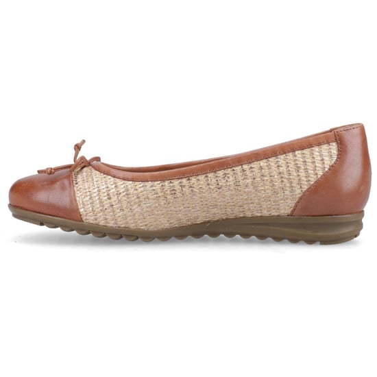 Hush Puppies Laurie Neuskap Leer Vrouwen Tan Standaard Ballerina's - Image 4