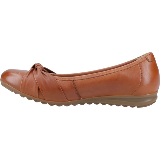 Hush Puppies Lilith Leren Dames Tan Standaard Ballerina's - Image 4