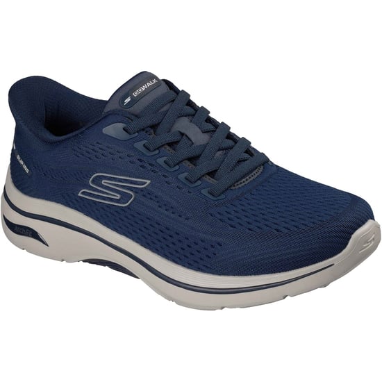 Skechers GO WALK Arch Fit 2.0 Percy Textile Men's Navy/Grey Standard Trainers - Image 1