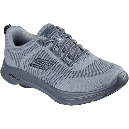 Skechers GO Walk 8 Dag Textile Heren Grijs/Geel Standaard Sneakers - Image 1