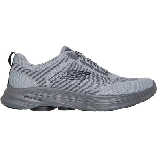 Skechers GO Walk 8 Dag Textile Heren Grijs/Geel Standaard Sneakers - Image 5