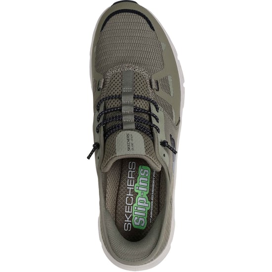 Skechers Glide-Step Pro Textiel Heren Olijf/Zwart Standaard Sneakers - Image 3