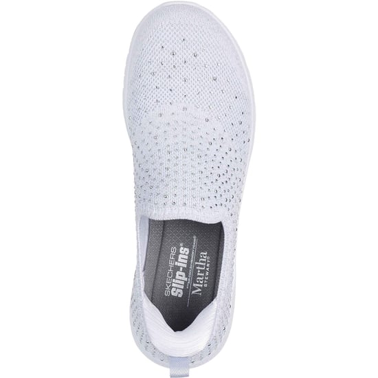 Skechers Virtue Icon Textiel Dames Witte/Zilveren Standaard Sneakers - Image 3