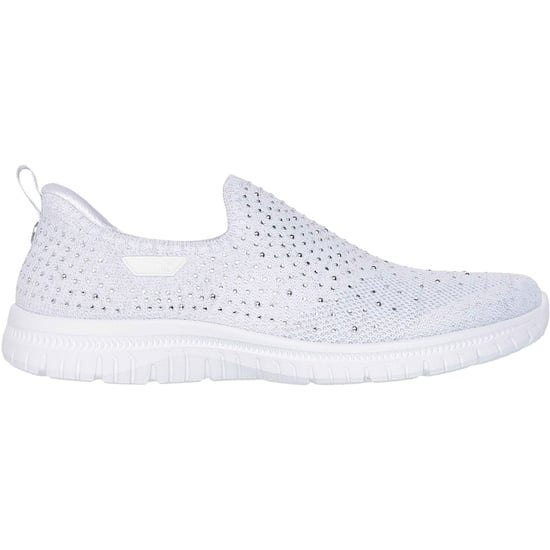 Skechers Virtue Icon Textiel Dames Witte/Zilveren Standaard Sneakers - Image 5