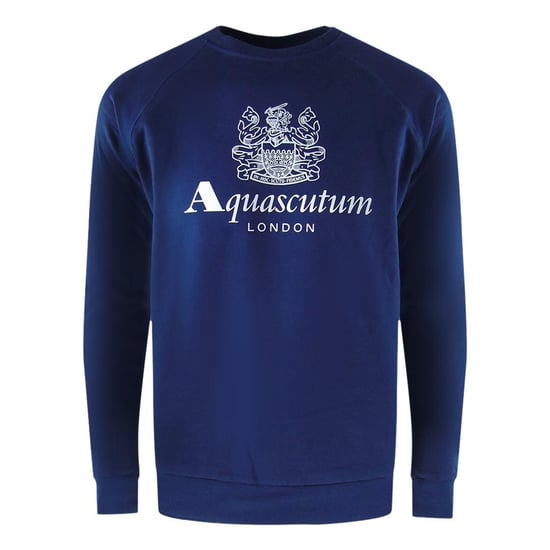 Aquascutum Heren London Logo Crew Neck Trainingspak Set (Marineblauw) - Image 2