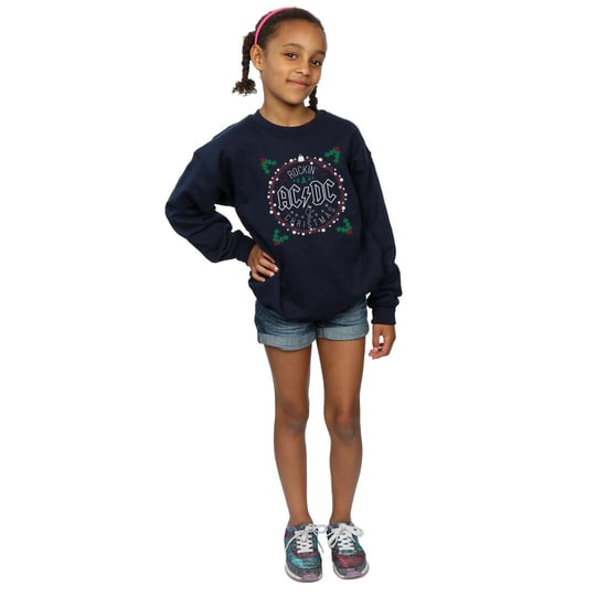 AC/DC Meisjes Kerstmis Cirkel Sweatshirt (Marineblauw) - Image 4