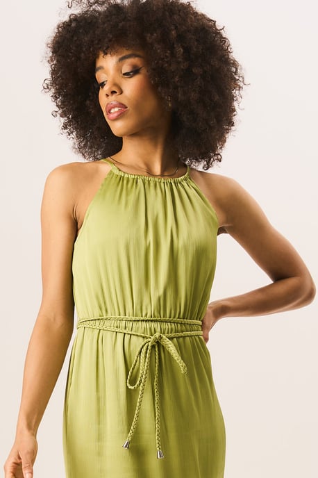 Groene halternek maxi-jurk - Image 2