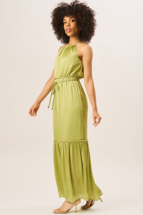 Groene halternek maxi-jurk - Image 3