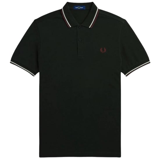 Fred Perry Herenpoloshirt met dubbele kraag (Donkergroen) - Image 2