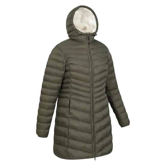 Mountain Warehouse Dames/Dames Florence gewatteerde jas met imitatiebontvoering (Kaki Groen) - Image 3