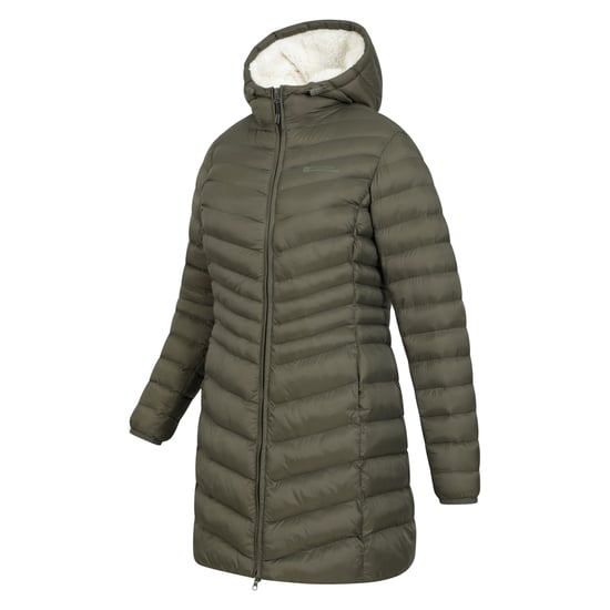 Mountain Warehouse Dames/Dames Florence gewatteerde jas met imitatiebontvoering (Kaki Groen) - Image 4