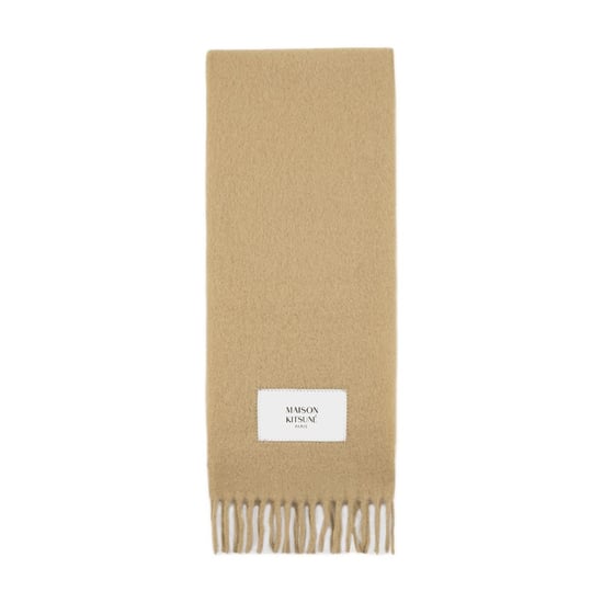 Accessoires Maison Kitsune Baby Alpaca Sjaal in Beige - Image 3