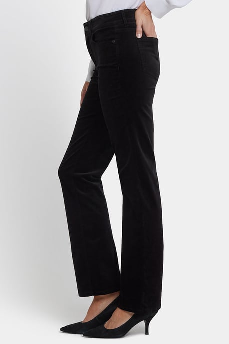 Marilyn Rechttaille Pantalon in Velours | Zwart - Image 2