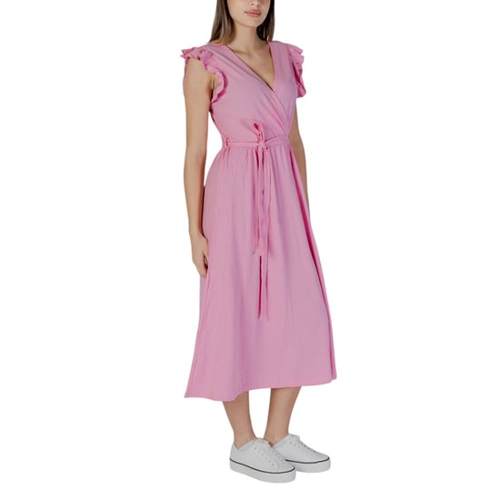 Casual Midi Jurk met Ruffle Mouwen Wikkeljurk - Image 4