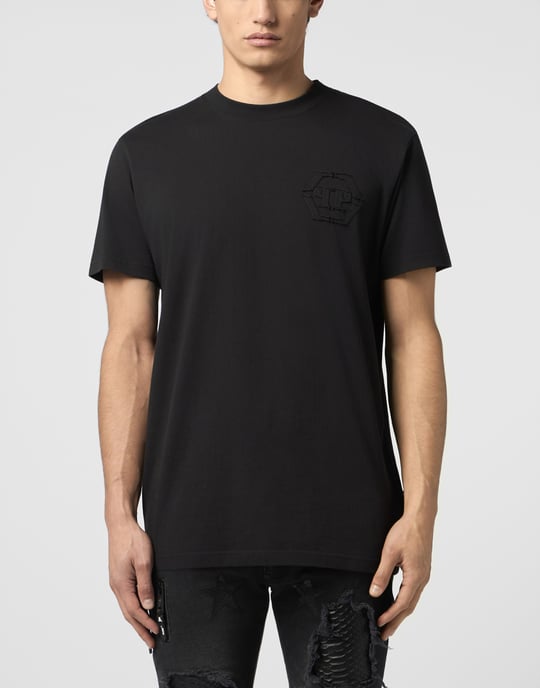 Round Neck T-Shirt Raw Edge Monogram Monogram - Image 2