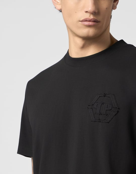 Round Neck T-Shirt Raw Edge Monogram Monogram - Image 3