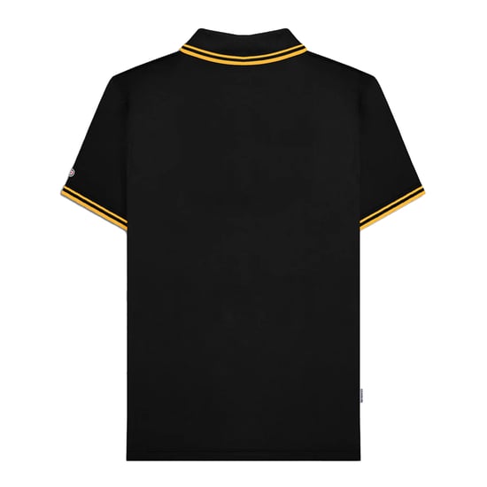 Lambretta Heren Twin Tip Poloshirt (Wit/Zwart/Goud) - Image 2