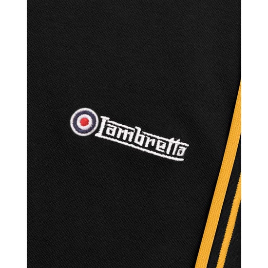 Lambretta Heren Twin Tip Poloshirt (Wit/Zwart/Goud) - Image 4