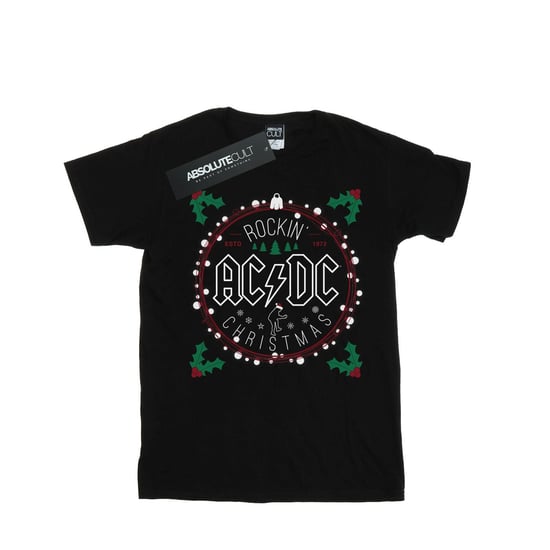 AC/DC Heren Kerstmis Cirkel T-Shirt (Zwart) - Image 1