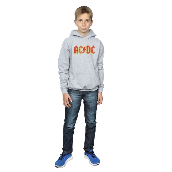 AC/DC Hoodie met verkleurd logo voor jongens (Sportgrijs) - Image 3
