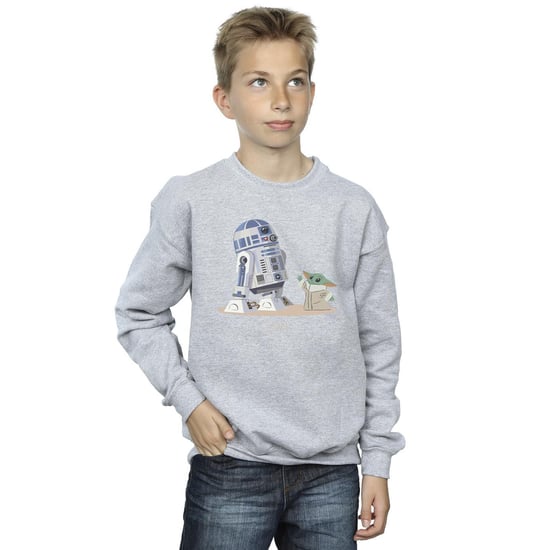 Star Wars Jongens The Mandalorian R2D2 en Grogu Sweatshirt (Sportgrijs) - Image 2