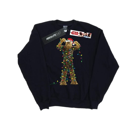 Star Wars Jongens Chewbacca Kerstverlichting Sweatshirt (Marineblauw) - Image 1