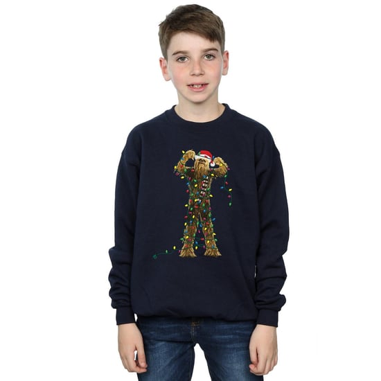 Star Wars Jongens Chewbacca Kerstverlichting Sweatshirt (Marineblauw) - Image 2