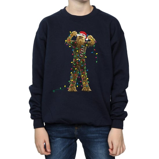 Star Wars Jongens Chewbacca Kerstverlichting Sweatshirt (Marineblauw) - Image 3