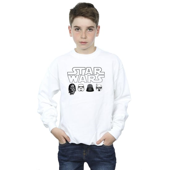 Star Wars Jongens Sweatshirt met Karakterhoofden (Wit) - Image 2