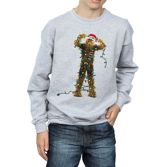 Star Wars Jongens Chewbacca Kerstverlichting Sweatshirt (Sportgrijs) - Image 3