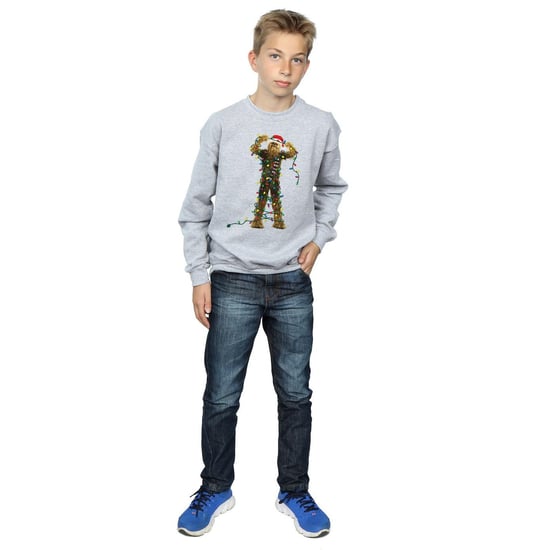 Star Wars Jongens Chewbacca Kerstverlichting Sweatshirt (Sportgrijs) - Image 4
