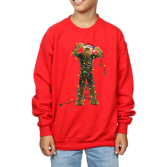 Star Wars Jongens Chewbacca Kerstverlichting Sweatshirt (Rood) - Image 3