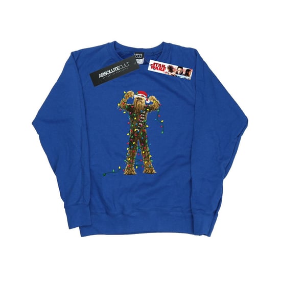 Star Wars Dames/Dames Chewbacca Kerstverlichting Sweatshirt (Koningsblauw) - Image 1