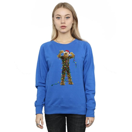 Star Wars Dames/Dames Chewbacca Kerstverlichting Sweatshirt (Koningsblauw) - Image 2