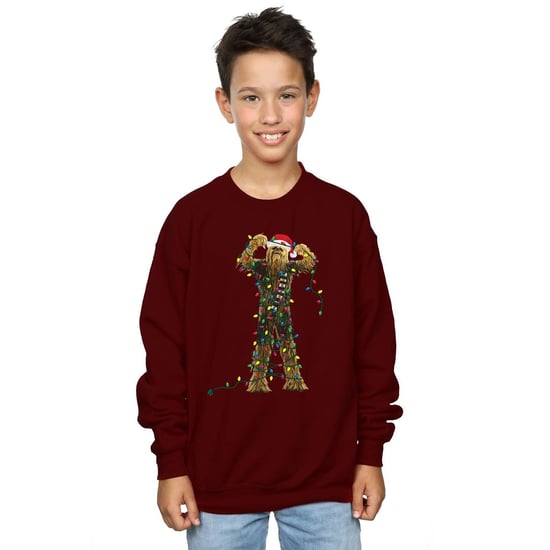 Star Wars Jongens Chewbacca Kerstverlichting Sweatshirt (Bourgondië) - Image 2