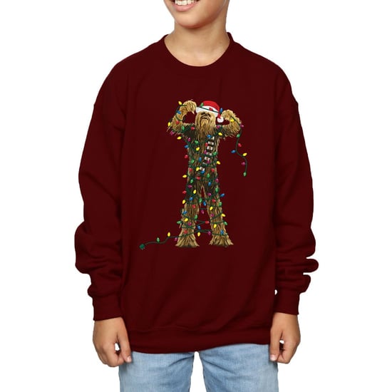 Star Wars Jongens Chewbacca Kerstverlichting Sweatshirt (Bourgondië) - Image 3