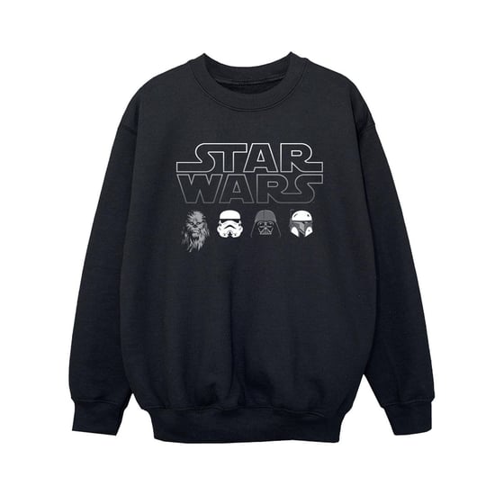Star Wars Jongens Sweatshirt met Karakterhoofden (Zwart) - Image 1