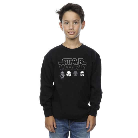 Star Wars Jongens Sweatshirt met Karakterhoofden (Zwart) - Image 2