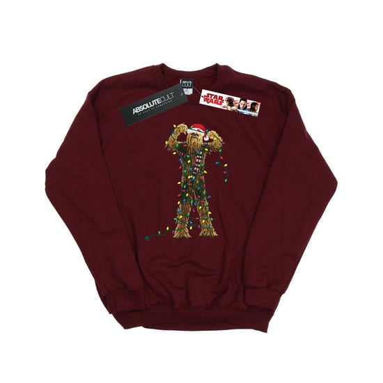 Star Wars Dames/Dames Chewbacca Kerstverlichting Sweatshirt (Bourgondië) - Image 1