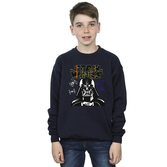 Star Wars Jongens Darth Vader Comp Logo Sweatshirt (Marineblauw) - Image 2