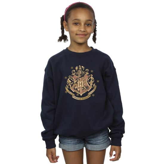 Harry Potter Meisjes Goud Zweinstein Sweatshirt (Marineblauw) - Image 2