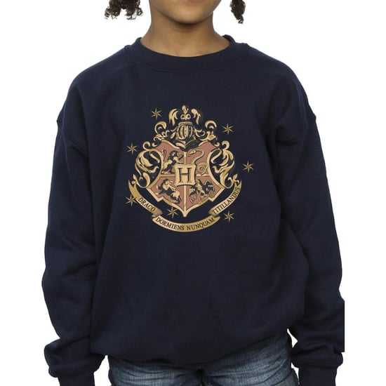 Harry Potter Meisjes Goud Zweinstein Sweatshirt (Marineblauw) - Image 3