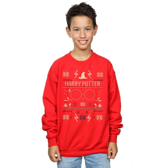 Harry Potter Sweatshirt met kerstpatroon voor jongens (Rood) - Image 2