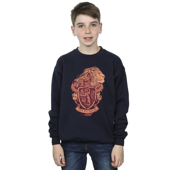Harry Potter Jongens Gryffindor Schets Crest Sweatshirt (Marineblauw) - Image 2