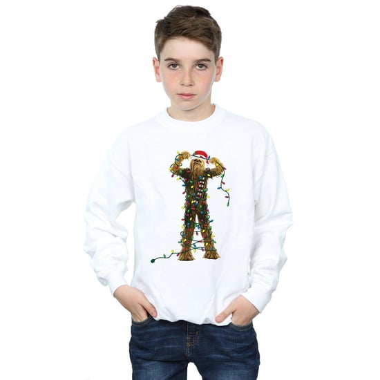Star Wars Jongens Chewbacca Kerstverlichting Sweatshirt (Wit) - Image 2