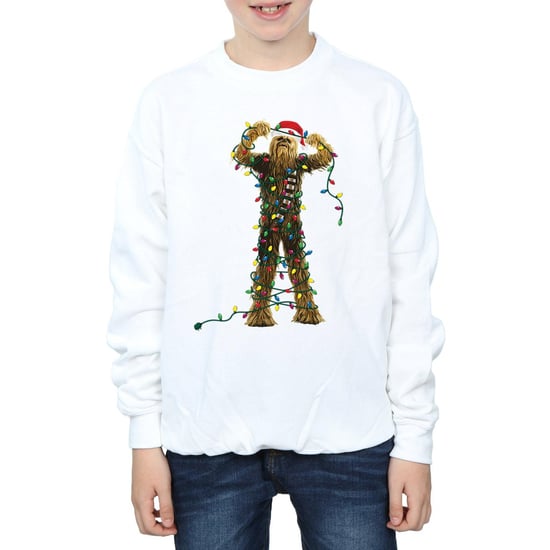 Star Wars Jongens Chewbacca Kerstverlichting Sweatshirt (Wit) - Image 3